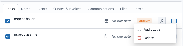 Web interface screenshot